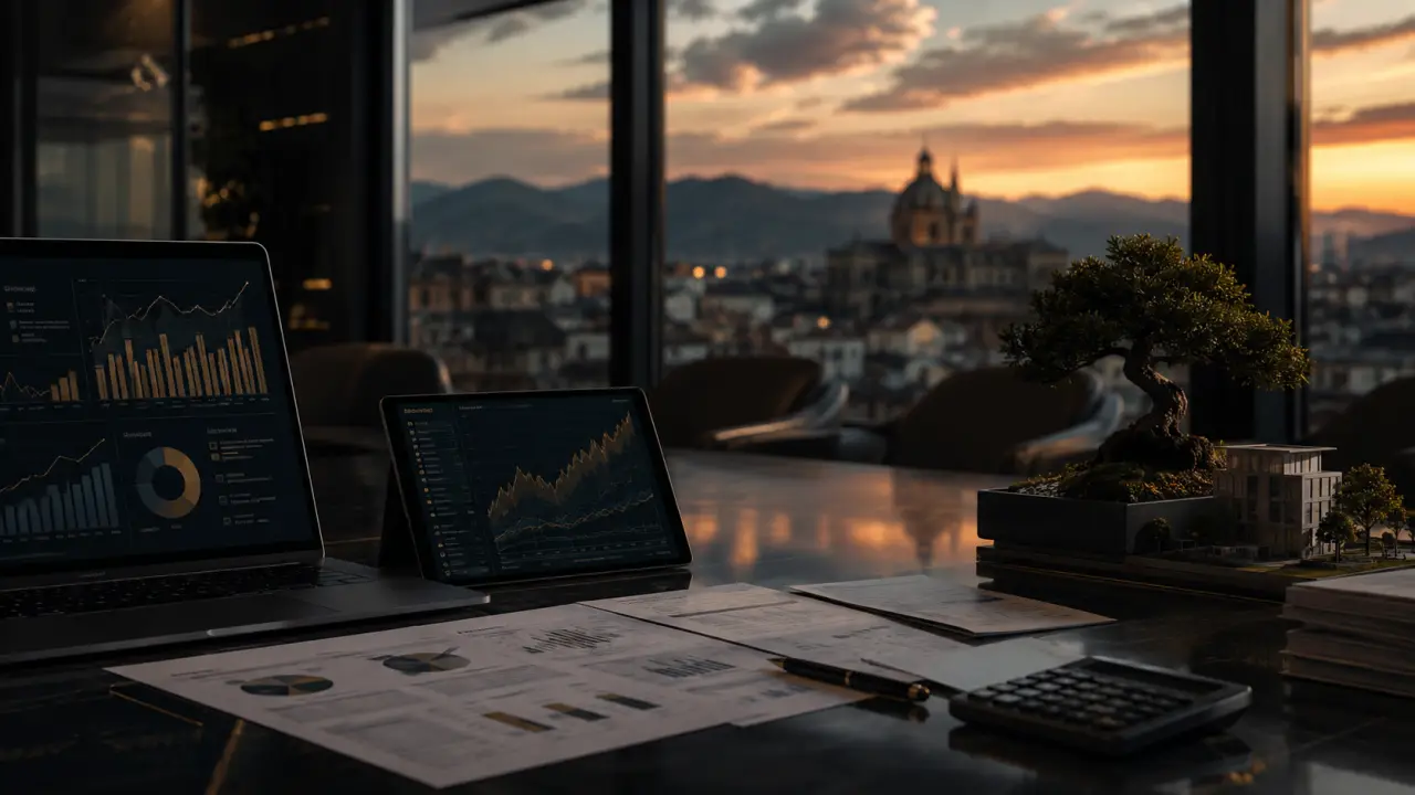 Bureau moderne et élégant, professionnels en réunion autour d'une table en verre