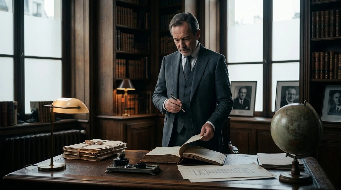 Bureau haussmannien élégant représentant le cabinet Le Grand Comptoir