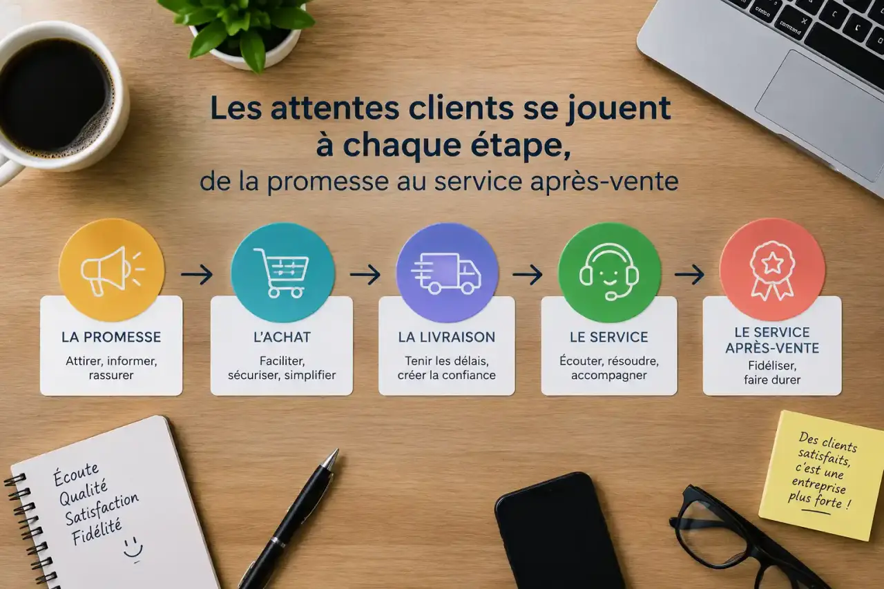 Les attentes clients se jouent à chaque étape, de la promesse au service après-vente