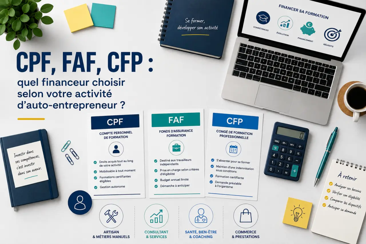CPF, FAF, CFP : quel financeur choisir selon votre activité d’auto-entrepreneur ?