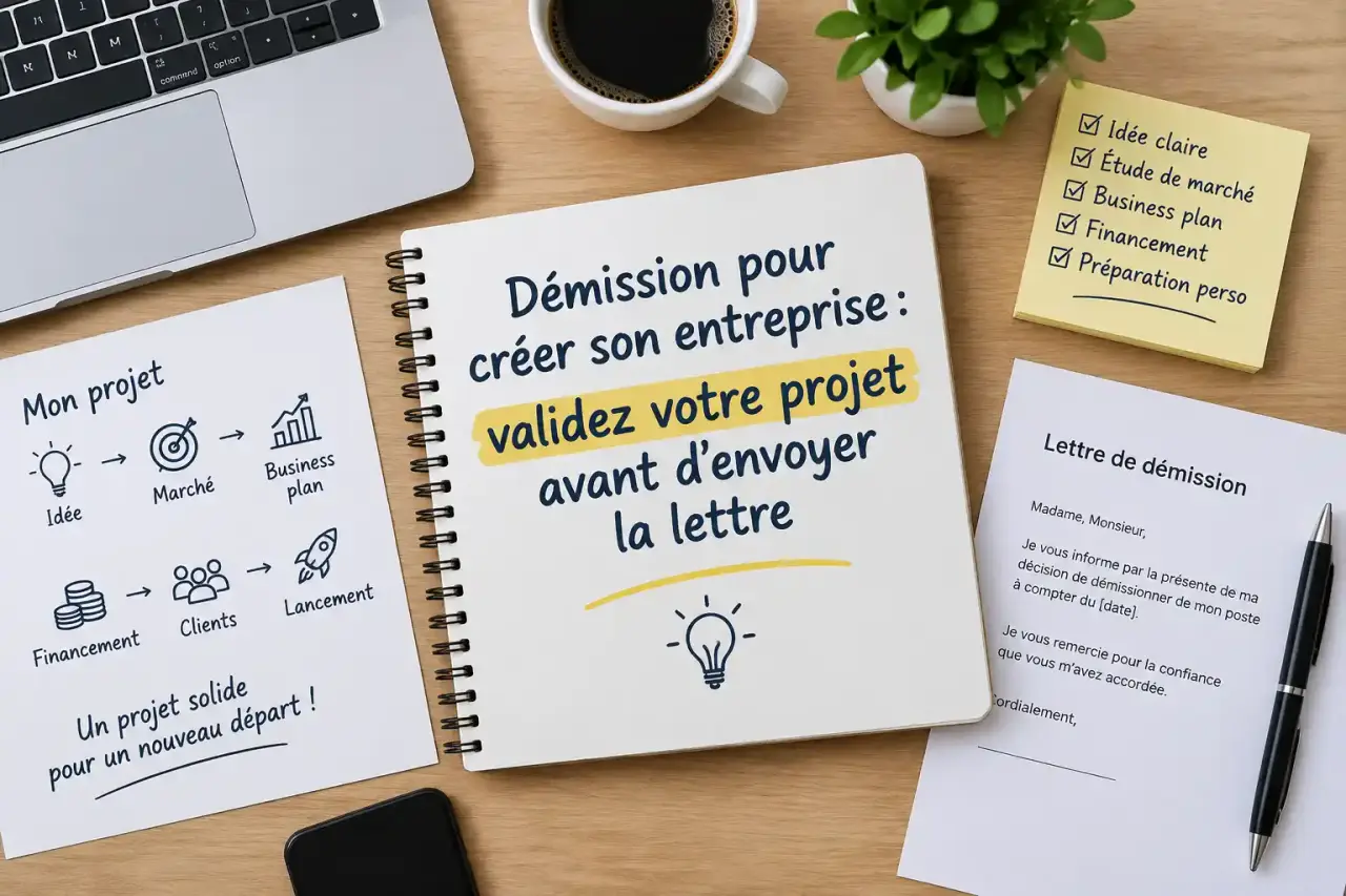 Démission pour créer son entreprise : validez votre projet avant d’envoyer la lettre