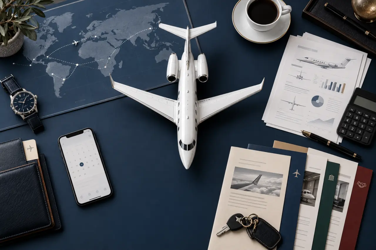 Avion d’affaires : gagner du temps, choisir le bon appareil et arbitrer entre location et propriété