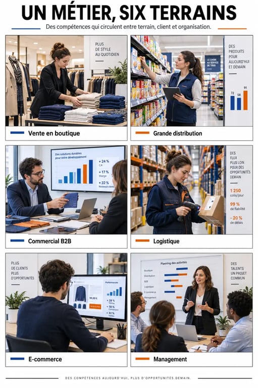Les différents métiers dans le commerce, de la vente en magasin au e-commerce