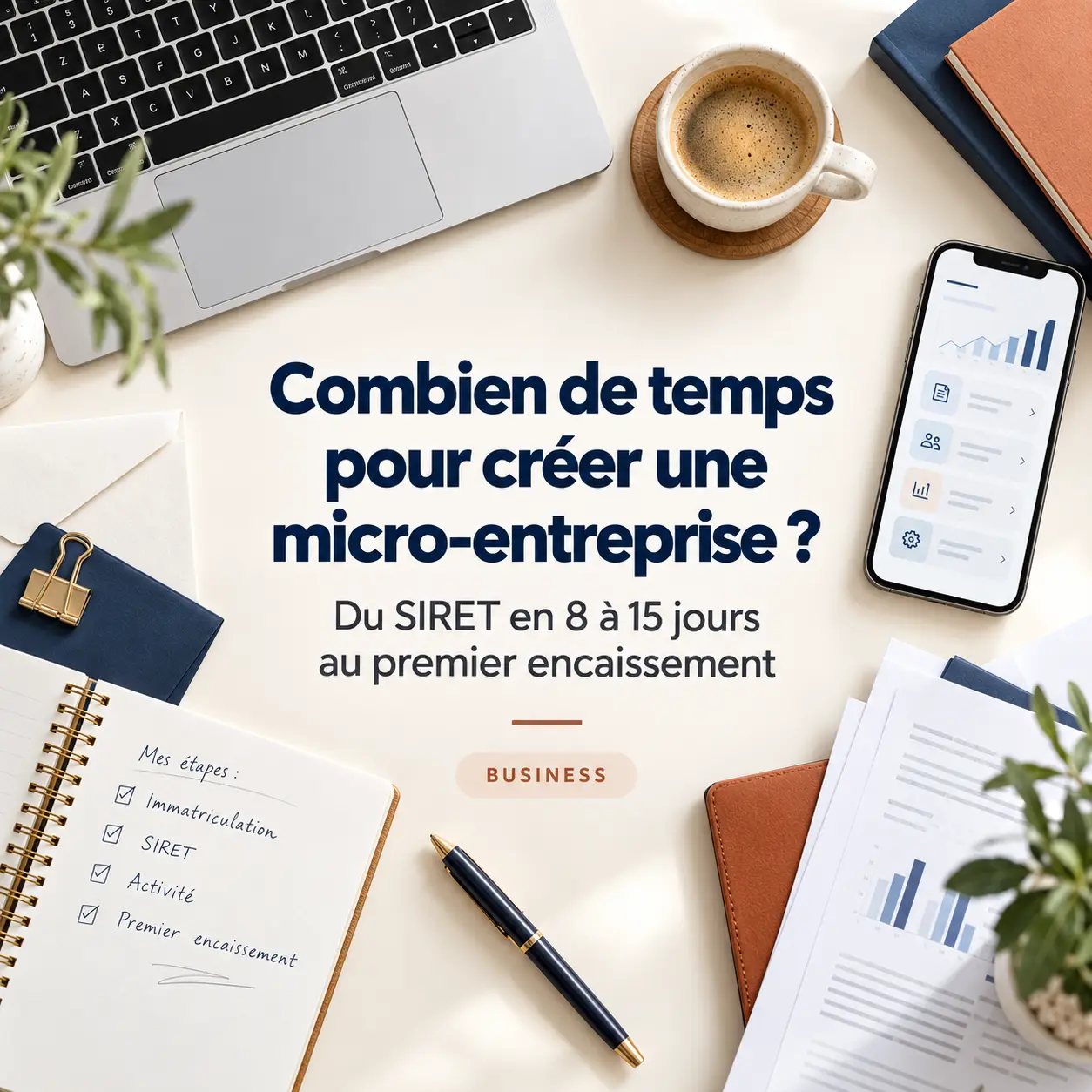 Combien de temps pour créer une micro-entreprise ? Du SIRET en 8 à 15 jours au premier encaissement
