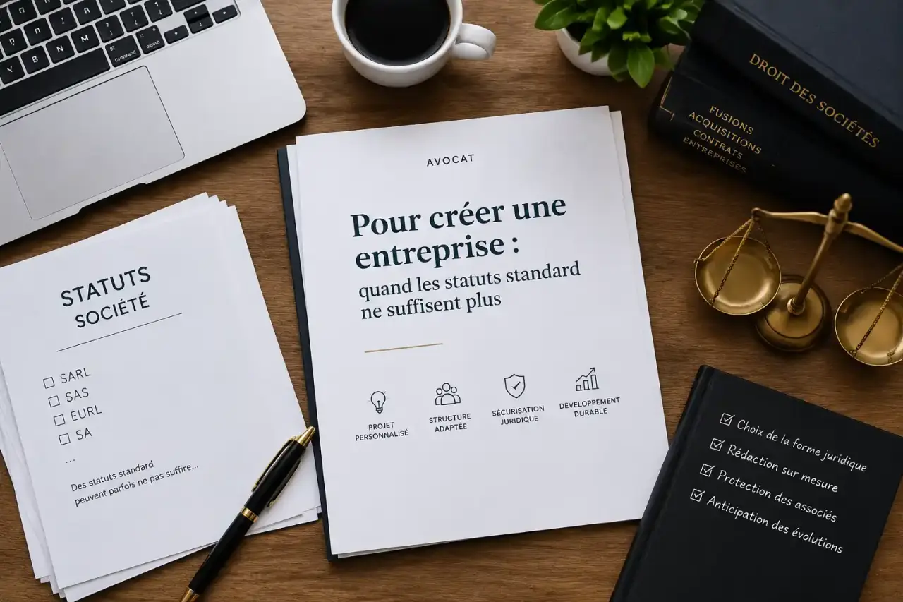Avocat pour créer une entreprise : quand les statuts standard ne suffisent plus